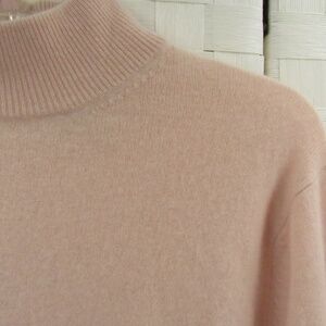 Appleseed's Light Pink Cashmere Turtleneck Sweater S